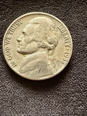 1955 -D Jefferson Nickel 5 Cent US 🇺🇸 V/F coin. | eBay