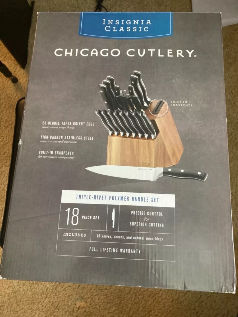 Chicago Cutlery Insignia Stainless Steel 18-PcKnife Block Set 