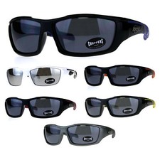 Mens Biker Plastic Warp Around Sport Motorcycle Sunglasses