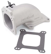 Edelbrock Low Profile Intake Elbow 90mm Throttle Body to Square-Bore Flange As-C