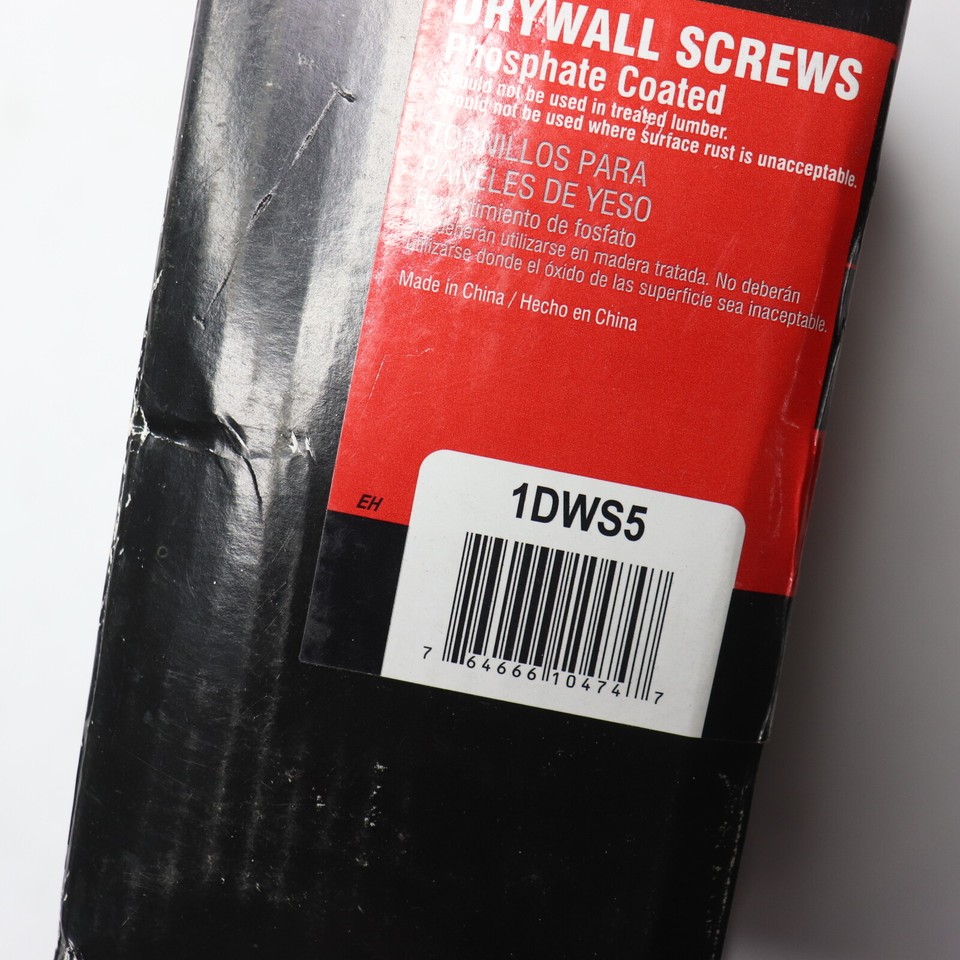 Grip Rite Drywall Screws Fine Thread Phillips 5LBS Steel Black 1" 1DWS5