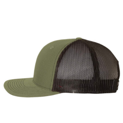 The MAGA Face Hat Olive/Black Richardson 112 Snap Back Premium Cap