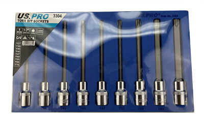 Extra Langer Torx-Steckschlüsselsatz – 10-teilig, S2-Stahl, Für Auto & Motorrad