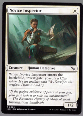 (x4) Novice Inspector 0029 Play Set Non Foil Common Karlov Manor MTG Near Mint