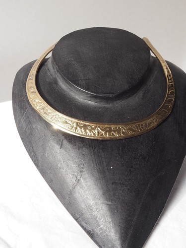 Gold Hard Choker. Figure Design Hard Choker. Boho Choker. - Picture 5 of 9