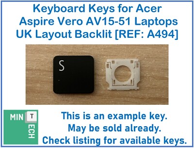 Tastatur Ersatz Tasten für Acer Aspire Vero AV15-51 Laptops UK Layout Hintergrundbeleuchtung