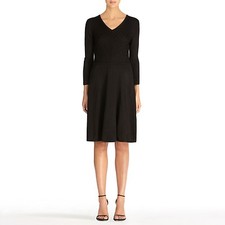 Jones New York NY Fit & Flare Sweater Dress 'Ebony Black' Sz M - Beautiful NWT!
