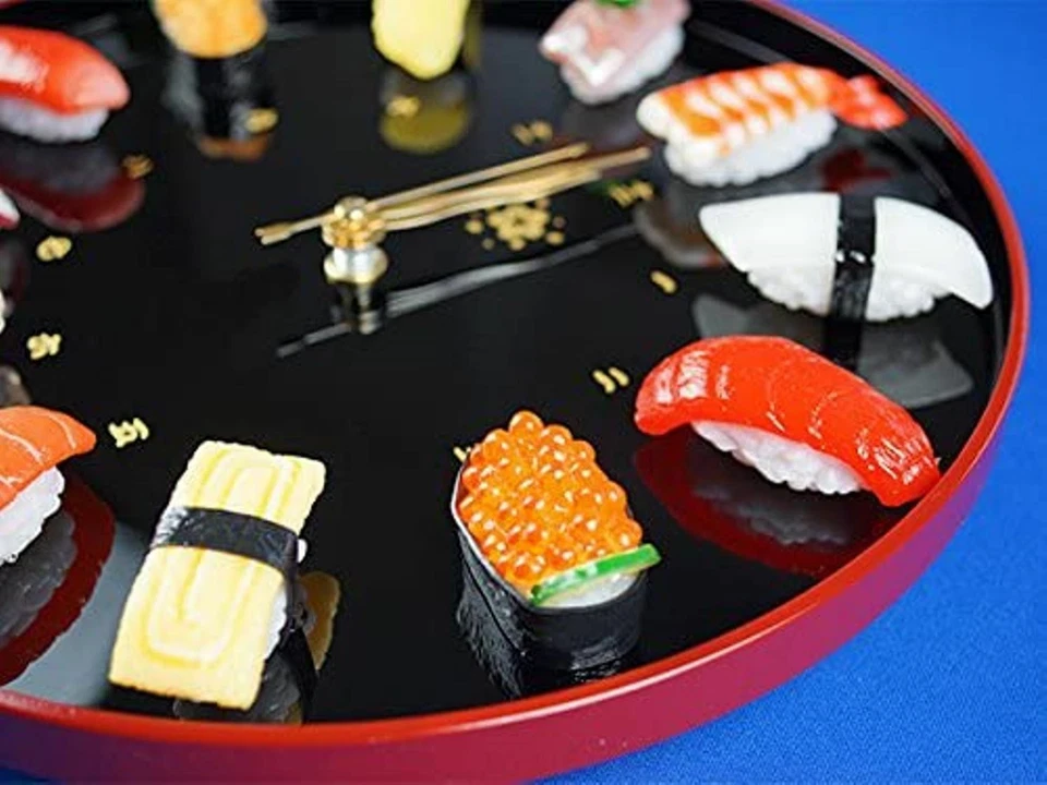 RELOJ SUSHI CL27S Muestra de Comida Hecho en Japón Kitamura Muestra con Soporte 【FedEx】 Foto 3 de 4
