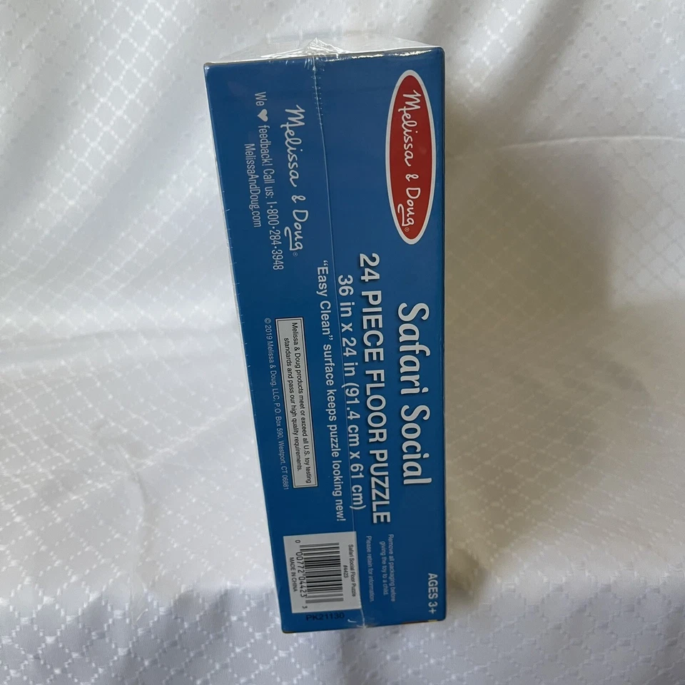 Rompecabezas de piso Melissa & Doug Safari Social Jumbo 24 piezas 2 x 3 pies edades 3+ Foto 4 de 4