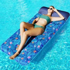 Oversized Pool Floats for Adults - 72" X 37" Extra Large Fabric-Covered, Inflata