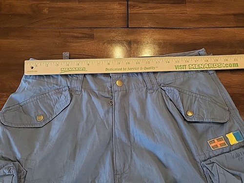 Nautica Jeans Co. Mens Shorts Blue Cargo Pockets Cotton Sz 36 Baggy 11" Y2K - Picture 10 of 18