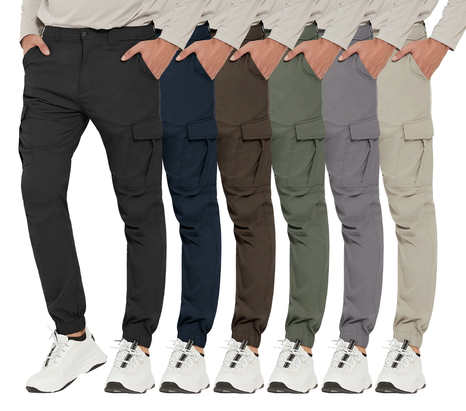 Men's Work Cargo Pants Stretch Waterproof Combat Hiking Casual Joggers Trousers
Opens in a new windo