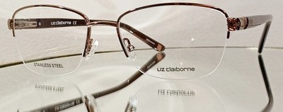Original LIZ CLAIBORNE L662 TUI Eyeglasses LIGHT BROWN New Semirimless 54-17-135