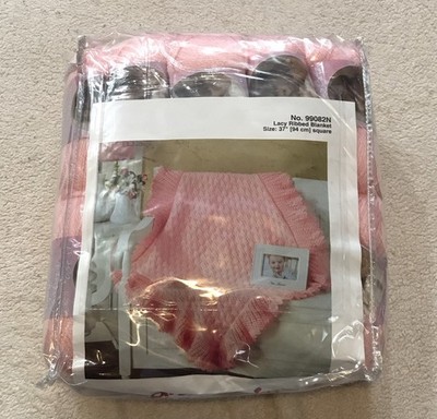 Mary Maxim Exclusive Crochet Kit Lacy Edge Blanket 99082N
