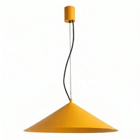 LED Pendelleuchte Gelb 4000 K Triac Dimmbar Rund Ø50 Cm HäNgelampe Wohnzimmer