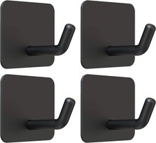 Adhesive Hooks Heavy Duty Shower Wall Stick on Hooks Waterproof 2 Extra