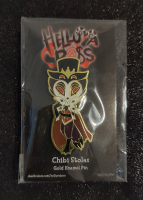 Helluva Boss Chibi Stolas Gold Emaille Pin