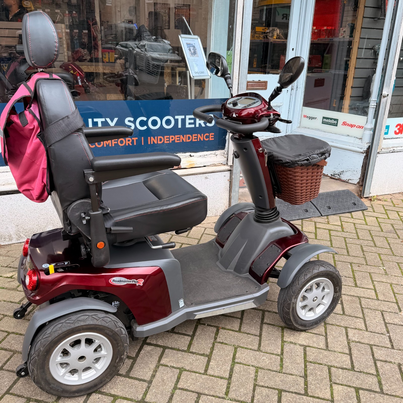 Eden Mobility Roadmaster Plus R 8mph Road Legal Mobility Scooter Burgundy photo 15