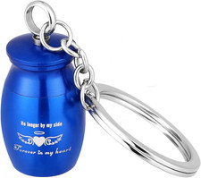 Mini Urns for Ashes Keychain Urn Keepsake Metal Small Memorial Ashes Holder for