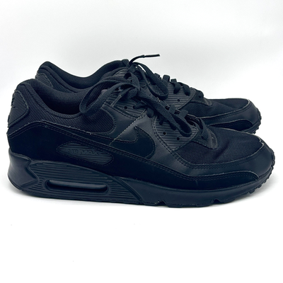 Nike Mens Air Max 90 Triple Black Running Retro Shoes Black