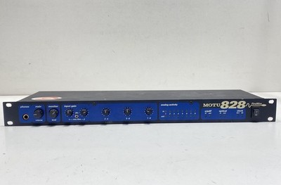 Motu Audio Interface 828 Black Blue Firewire Adat S PDIF Rackmount