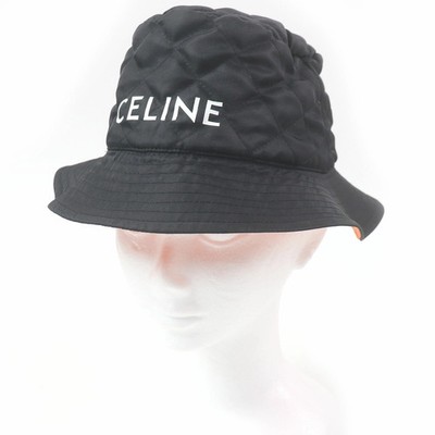 CELINE 2AUB0930C Men's Bucket Hat Quilted Black M Made in France