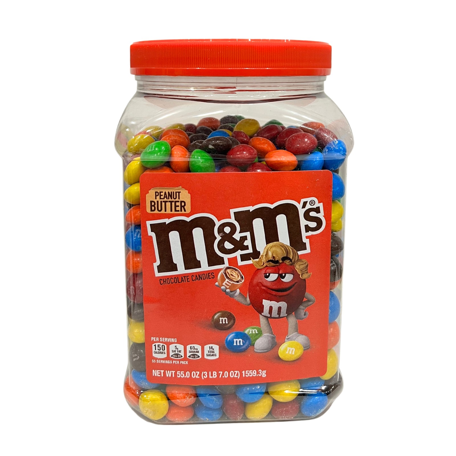 M&M'S Peanut Butter 55.0 OZ = 1559,3 G Candy Jar De La Ee.uu. Con Envío De