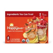 Happy Baby Organics Clearly Crafted Stage 2 Variety Pack Bananas/Sweet Potatoes