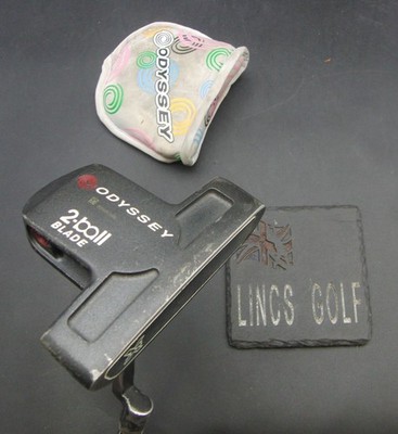 Odyssey DFX 2-Ball Blade Putter Stahlschaft 89 cm Länge Odyssey Griff + HC*