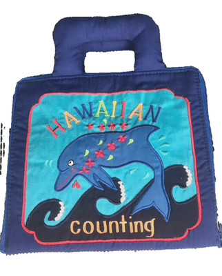 Hawaiian Counting Embroidered Cloth Baby Books, My Quiet Book, Numbers, *READ *