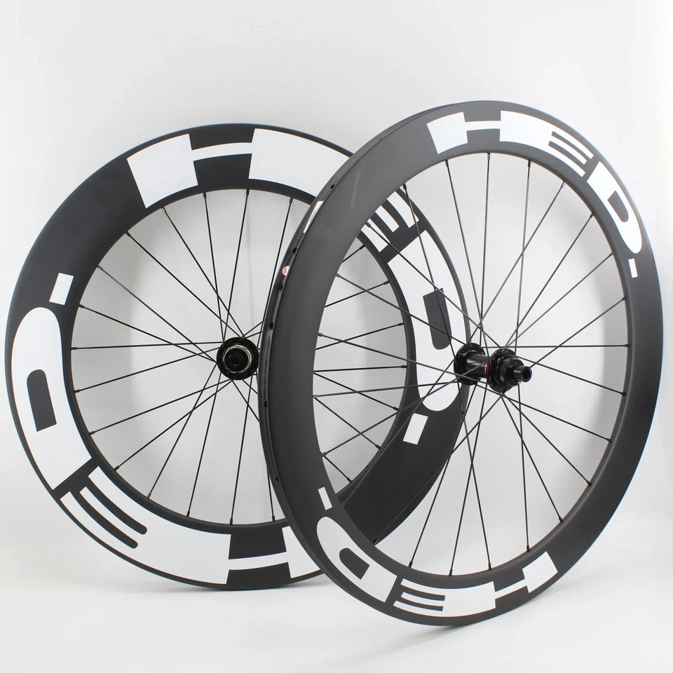 700C Full Carbon Fibre Road Bike Wheelset 60+88mm Tubeless Rims Disc Brake wheel - Image 2 of 4