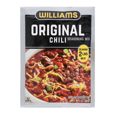 Williams Original Chili Seasoning Mix 1 oz For 2 lbs of Meat
