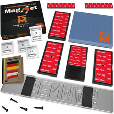 GENMAG 2x Magnet Kennzeichenhalter Rahmenlos | Magnetische Kennzeichenhalterung