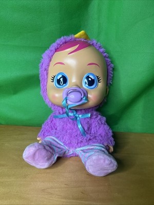 12'' IMC Toys Cry Babies Doll Purple Lizzie Lizzy the Peacock Cries Real Tears 