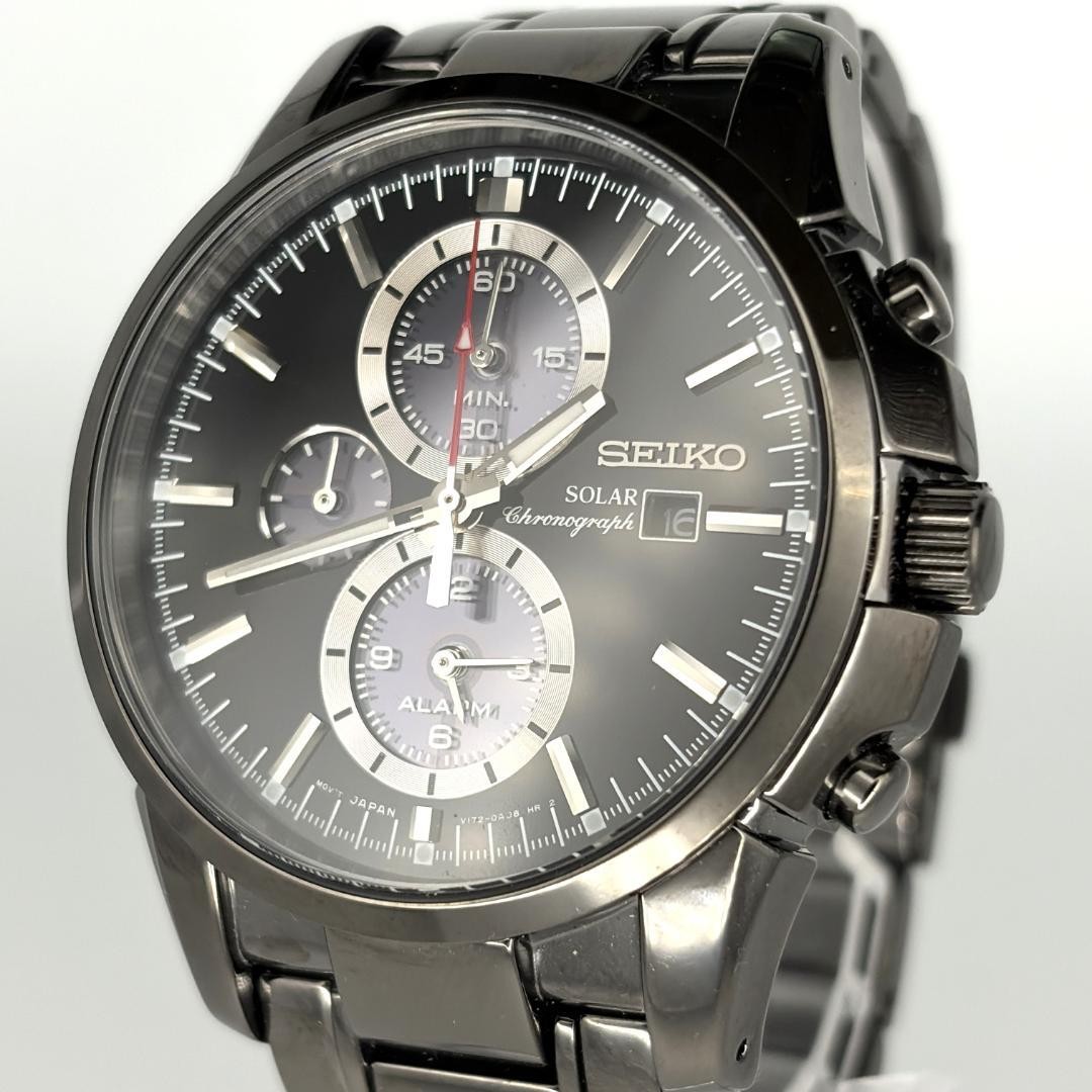 SEIKO Chronograph Solar V172-0AF0 Watch Working Item … - Gem
