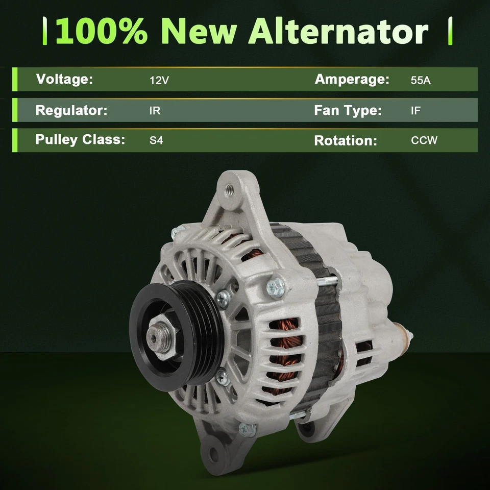 Alternator For Chevrolet Metro 1998-2000 Tracker 1989-1991 13336 31400-60A20 - Изображение 2 из 4