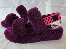 Ugg OH YEAH Women's Purple Sheepskin Slide SLIPPERS 1128733 Size 7
