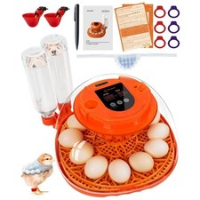12 Egg Incubator W/ Automatic Turning Humidity Control Fully with Egg Candler