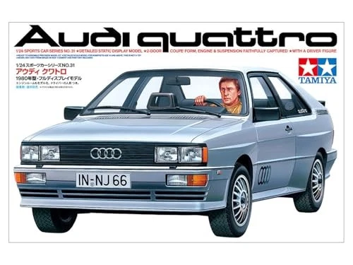 Figurina Tamiya 1/24 Audi Quattro I5 Turbo 4WD Rally JDM Sport Car 24031 NUOVA - Immagine 2 di 4