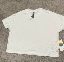 Vuori Women's Short Sleeve Energy Crewneck Top Tee - White Nwt Size XS