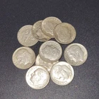 Roosevelt Silver Dimes Lot Of 10 Various Dates Junk Silver 90% Constitutional