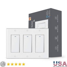 Smart WiFi Light Switch 3 Way Control Voice App Compatible Alexa Google Home New