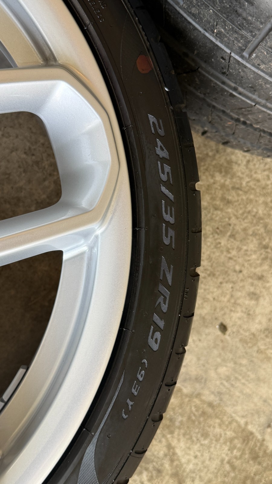 19" LAMBORGHINI WHEELS TIRES RIMS OEM SET HURACAN SILVER STOCK FACTORY EVO LP580