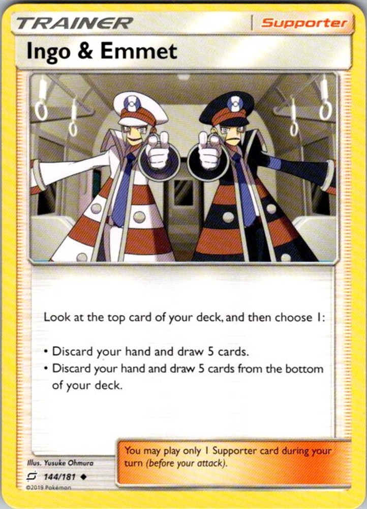 Pokemon SM - Team Up Ingo & Emmet 144/181 NM