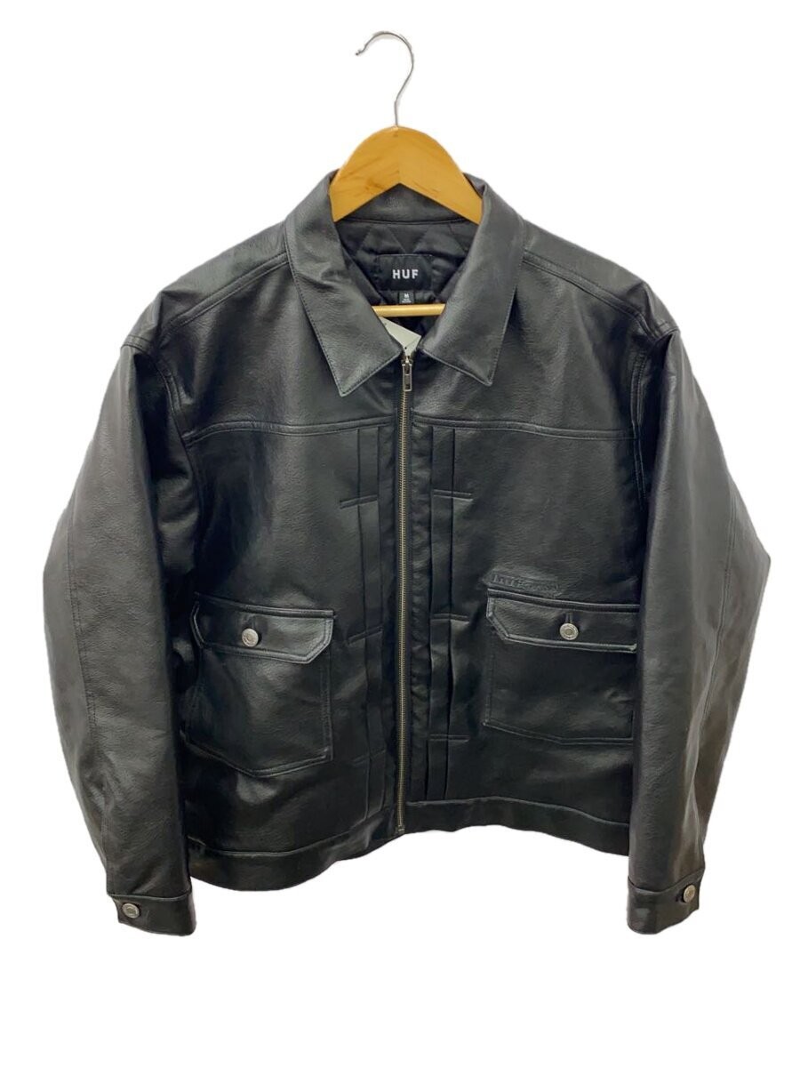 Huf Worldwide Freshies Trucker Jacket/Jacket/M/ Leather/Blk Huf Worldwide Freshies Trucker Jacket/Jacket/M/ Leather/Blk