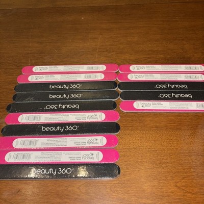 Beauty 360 Dual Sided Designer Board Nail File Coarse/Extra Coarse Lot Of 15  