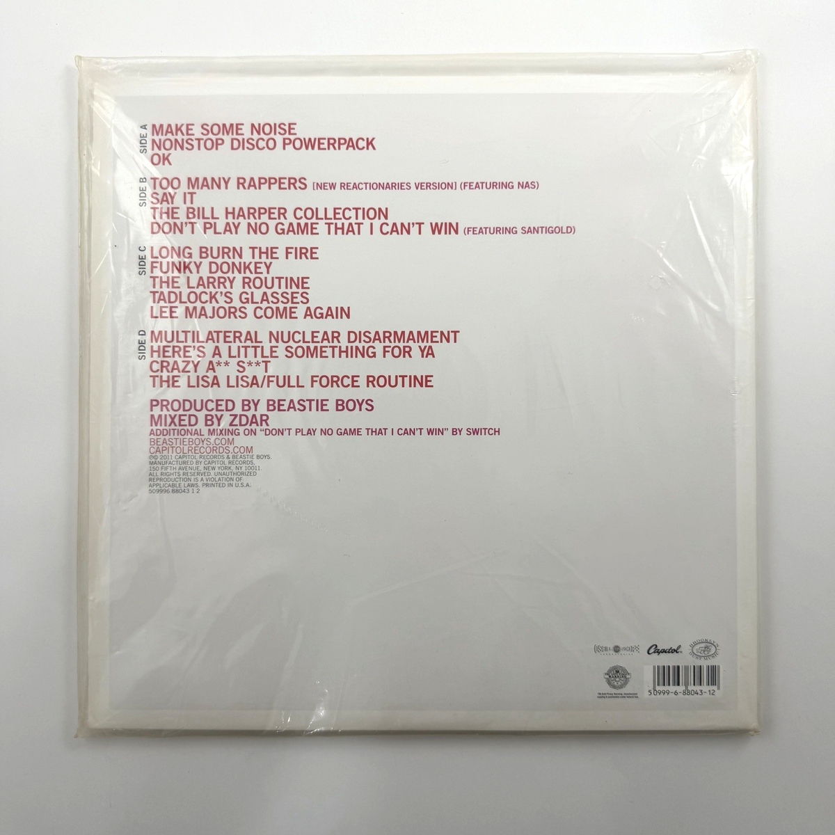 BEASTIE BOYS Hotsaucecommitteeparttwo 2xLP Capitol 2011 180g White