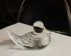Vintage Waterford Crystal Duck Figurine Paperweight,  1988.