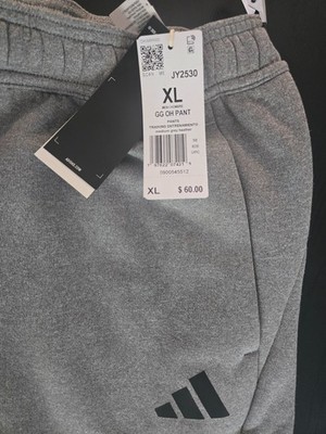 Adidas Men's GG OH Training Pants Grey Heather Joggers XL JY2530 NWT