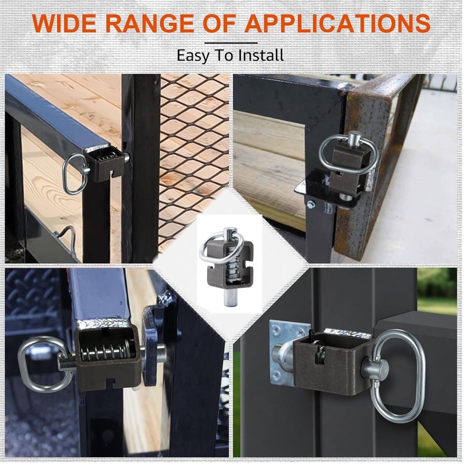 2 pcs Heavy Duty Metal Spring Pin Latch Lock Assembly, Spring Loaded ...